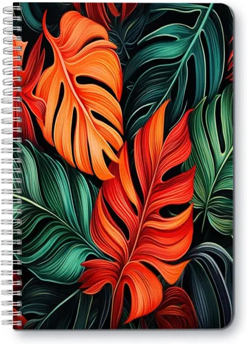 Vista 9 de Cuaderno de espiral, doble alambre en espiral, diario de composición escolar, suministros para la escuela y la oficina, 100 páginas, 5.71 x 8.26
