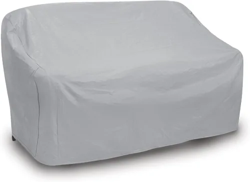 Vista 4 de Protective Covers Funda de mimbre resistente a la intemperie para sofá de 3 asientos, gris, grande