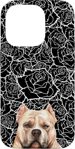 Vista 17 de American Bulldog Bully Dog Rose Flower Black White Pattern Case for iPhone 17