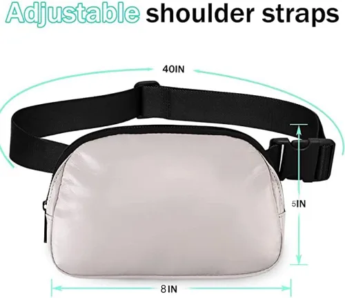 Vista 20 de Cangurera cruzada para mujer, mini bolsa para cinturón de 1 litro con correa ajustable de 32 a 51 pulgadas, bolsa de cintura pequeña para viajes