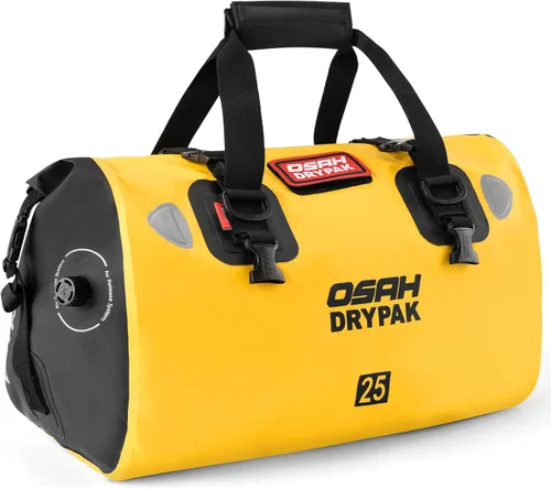 Vista 18 de OSAH DRYPAK Bolsa de lona impermeable – Bolsa seca para motocicleta con gran espacio de almacenamiento, bolsas de equipaje impermeables con bolsillo