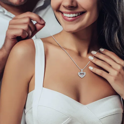 Vista 4 de TRYNDI Collar - Regalos para esposa del marido Navidad, aniversario, ideas de cumpleaños regalos románticos para ella