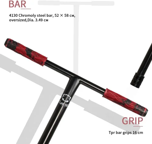 Vista 5 de Freestyle Pro Stunt Scooter 4.331 in Pro Scooter Ruedas HIC Sistema de compresión Kick Scooter