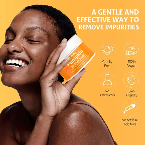 Vista 8 de RIHAKO Regalos de Pascua para mujeres, máscara facial con enzimas de calabaza, cuidado de la piel, mascarilla facial exfoliante iluminadora