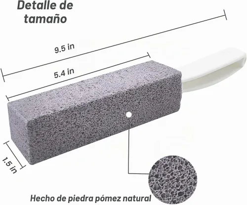 Vista 2 de Piedra pómez para limpieza de inodoros con mango Limpieza del hogar Paquete de 6
