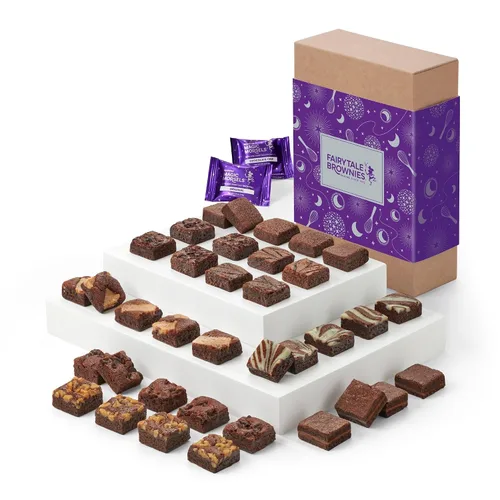Vista 6 de Fairytale Brownies Regalo de brownie de cumpleaños tamaño bocado - 24 piezas - CB424