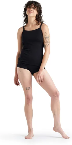 Vista 4 de Icebreaker Merino Camisola para mujer de 6.17 oz todos los días, capa base de lana merina, camiseta térmica suave sin mangas con cuello redondo