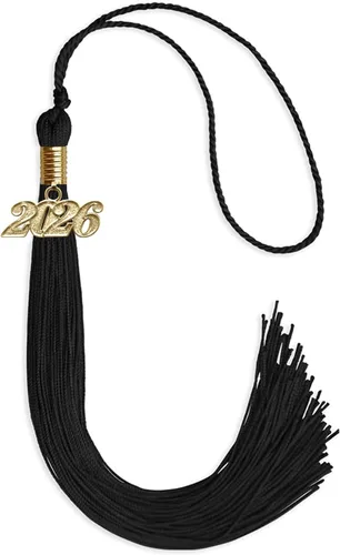 Vista 65 de Endea Graduation - Borla de un solo color con fecha dorada (Oro Antiguo, 2020)