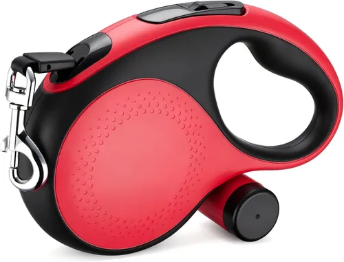 Vista 12 de Segarty Correa retráctil para perro de 16 pies con soporte desmontable para bolsa de excrementos, correa para caminar de 16.4 ft para mascotas