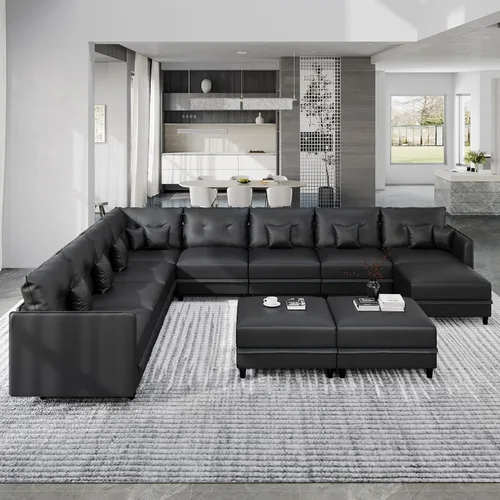 Vista 16 de LLappuil Sofá modular modular grande de 21 asientos con almacenamiento Gris