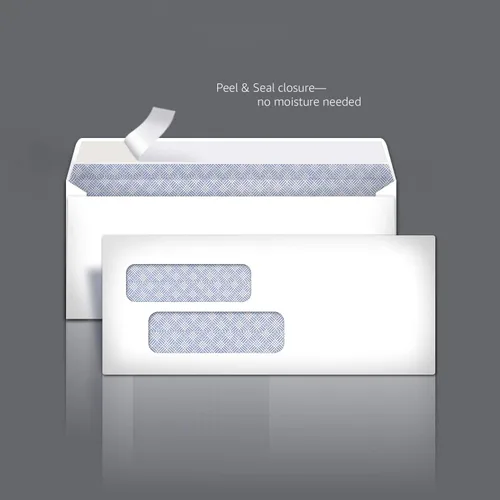 Vista 2 de Amazon Basics Sobres de doble ventana tintados de seguridad #9 para facturas y documentos, autosellados, 3-7/8 x 8-7/8 pulgadas, blanco, paquete