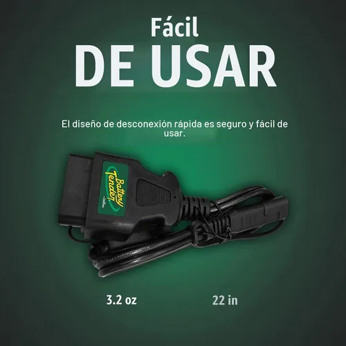 Vista 5 de Battery Tender OBDII - Cable adaptador para carga de batería de 12 V, cable de 22 pulgadas, compatible con energía solar, carga la batería de 12 V