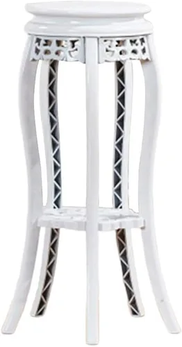 Vista 12 de Soporte de flores de plástico antiguo, soporte para plantas tallado para balcón, multicapa, taburete de flores, sala de estar, dormitorio, sala