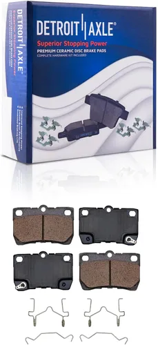 Vista 96 de Detroit Axle - Pastillas de freno traseras para Toyota Prius 2012-2015 Prius Plug-In 2017-2018 Corolla iM 2016 Sion iM 2011-2017 Lexus CT200h