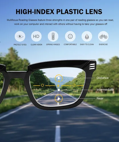 Vista 5 de Eyekepper Paquete de 4 lentes de lectura multifocales con bloqueo de luz azul progresivo multienfoque para mujeres +1.00