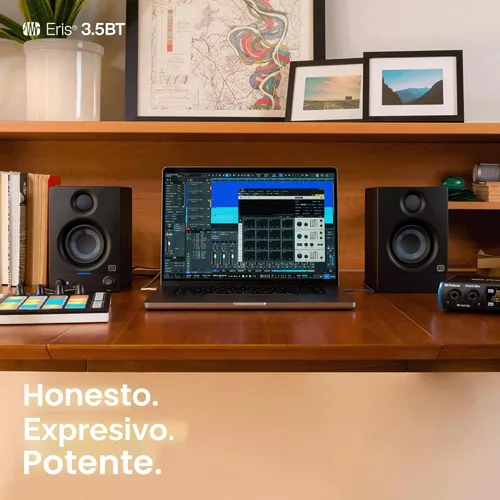 Vista 2 de PreSonus Eris 3.5BT - Monitores de estudio de 3.5 pulgadas (8.9 cm), par — Altavoces estantería alimentados, estéreo, para computadora