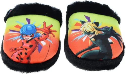 Vista 4 de Miraculous Ladybug - Zapatilla para niña, mariquita y gato negro