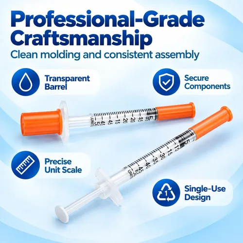 Vista 9 de 1/2ml/cc 29G Syringe 1/2" (12.7mm) needle, Disposable Individual Package