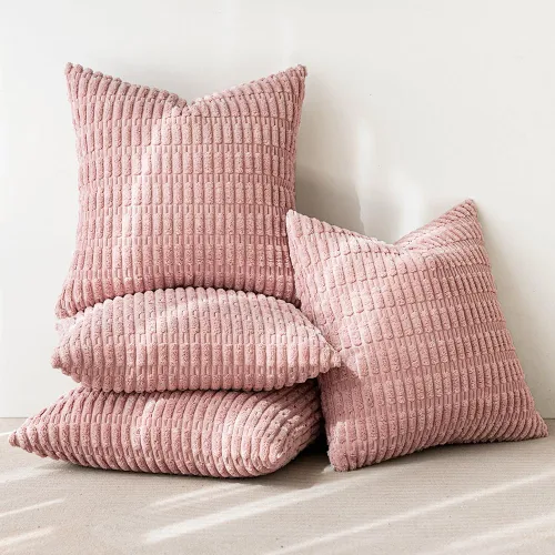 Vista 35 de MIULEE Paquete de 4 fundas de almohada decorativas neutras de 16 x 16 pulgadas para sofá, sala de estar, cama, estilo rústico, granja, bohemio