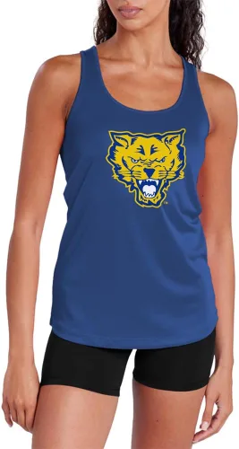 Vista 134 de Camiseta deportiva sin mangas oficial de NCAA Collegiate para mujer, con espalda cruzada, colección con logotipo primario