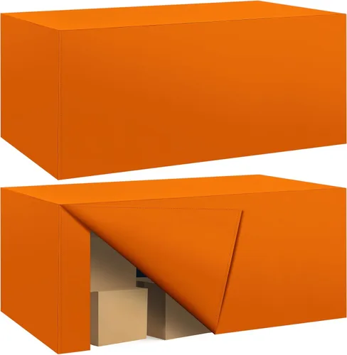 Vista 65 de Paquete de 2 manteles ajustados para mesa rectangular de 4 pies, 48 x 24 pulgadas, cubiertas de mesa verde manzana, tela de poliéster resistente al