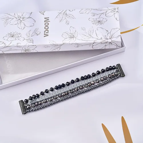 Vista 7 de VISOOM Pulsera de cuentas boho compatible con Samsung Galaxy Watch 8/7/6/5/4 de 40/44mm/Active 2 Watch 4 Classic de 42mm para mujer, pulsera