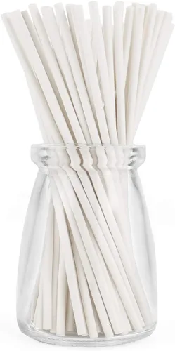 Vista 10 de 100 palitos de papel para paletas de papel, 6 pulgadas por 5/32 pulgadas (azul)