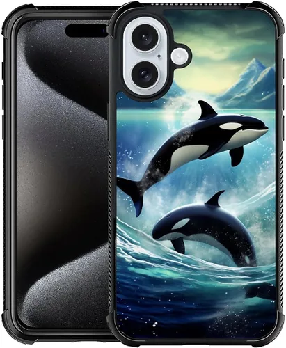 Vista 75 de Funda compatible con iPhone 8 Plus, diseño de oso de bosque otoñal, a prueba de golpes, antiarañazos, carcasa trasera de policarbonato duro