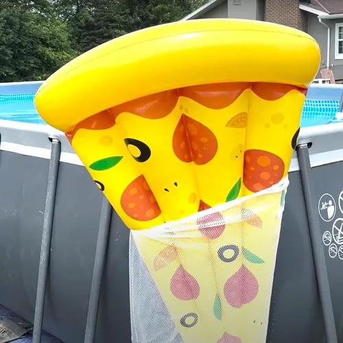 Vista 7 de ¡Perfección junto a la piscina! 4 bolsas de almacenamiento de malla para juguetes, fideos de piscina, flotadores vibrantes – ¡Organiza tu