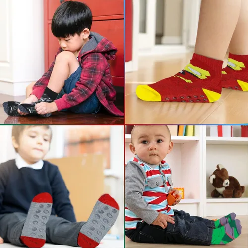 Vista 5 de Spiderman Grip Socks, Socks for Toddler Boys, 10 Pack, Spider man Toddler Gripper Socks, Amazing Spiderman Variety Pack