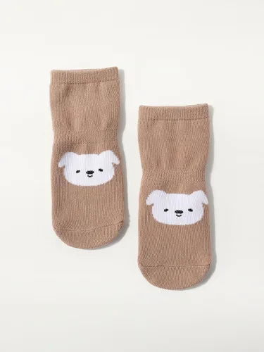 Vista 4 de Calcetines antideslizantes para bebé con agarres, diseño de animales lindos, mezcla de algodón, unisex, 6 meses a 5 años, paquete de 6