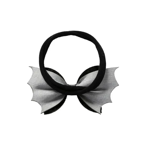Vista 3 de JiaDuo Diadema de murciélago para bebé y niña, con lazo para disfraz de Halloween, accesorios para el cabello