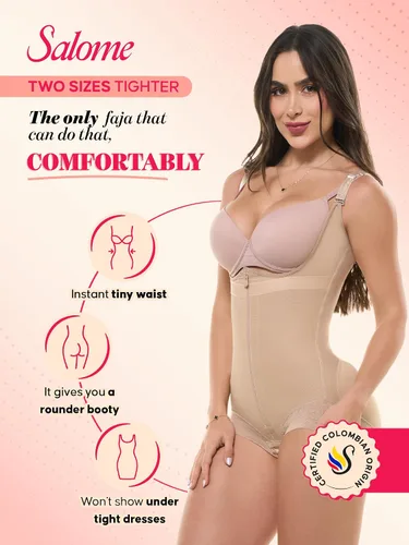 Vista 2 de Salome 0413, fajas colombianas reductoras para posparto que retonifica los glúteos y la figura, mujeres