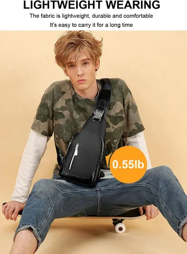 Vista 3 de Hiflyer Bolso cruzado para hombre, mochila para hombre, bolso cruzado para hombre, bolso de hombro para hombre