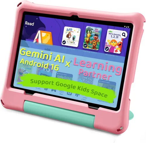 Vista 10 de aiprotablet Tableta para niños, Android 16 para niños de 10 pulgadas, Octa-Core 2.2 GHz con funda, 30 GB de RAM 64 GB ROM, 2 TB expandir, control