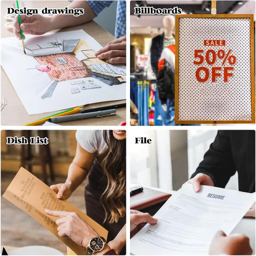Vista 4 de Protectores de hojas de plástico duro de 11 x 17 pulgadas, protectores de impresión rígida de menú, protectores impermeables para certificados