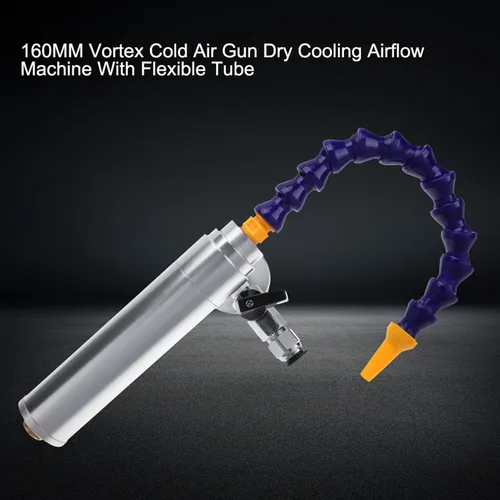 Vista 8 de Mini pistola de aire frío Vortex de 6.299 in Máquina de flujo de aire de enfriamiento seco con tubo flexible para cabezal de máquina
