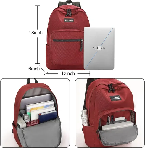 Vista 5 de JOYHILL Mochila de viaje pequeña para la escuela, 20 L, ligera, para libros universitarios