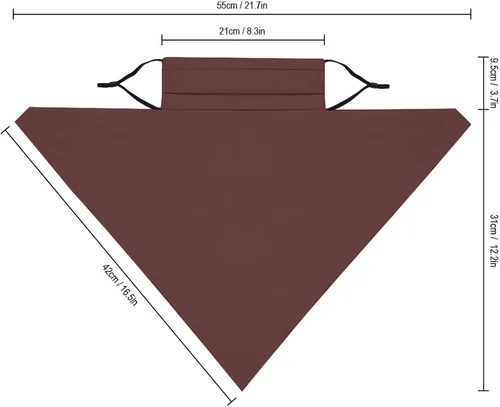 Vista 2 de Bufanda triangular reutilizable con cinta elástica para las orejas, protección solar UV