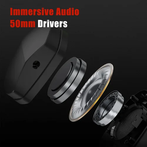 Vista 5 de NUBWO G06 Auriculares inalámbricos duales para juegos con micrófono para PS5, PS4, PC, móvil, interruptor inalámbrico de 2.4 GHz + Bluetooth