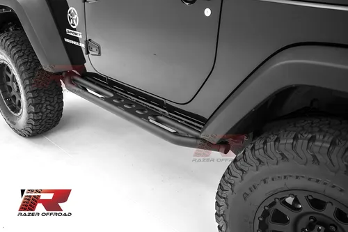 Vista 2 de Armadura lateral con textura negra, para Jeep Wrangler JK 07-17