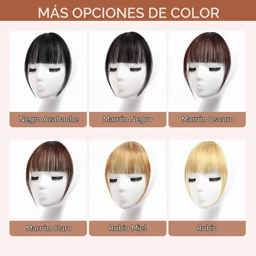 Vista 7 de Extensiones de cabello humano 100 % real, flequillo ondulado, color marrón oscuro, piezas de cabello falso, flequillo delgado, clip para mujer