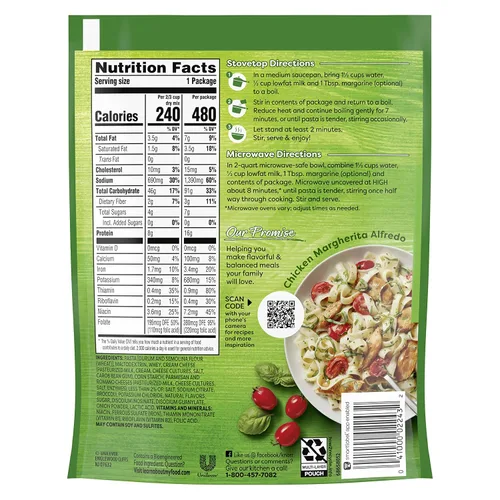 Vista 2 de Knorr Plato de acompañamiento de pasta, Alfredo Brócoli, 4.5 onzas, (paquete de 8)
