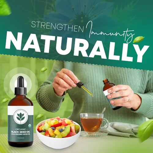 Vista 8 de Aceite orgánico de semillas negras de 4 onzas, prensado en frío, timoquinona, certificado USDA, Nigella Sativa turca, antioxidante puro para apoyo
