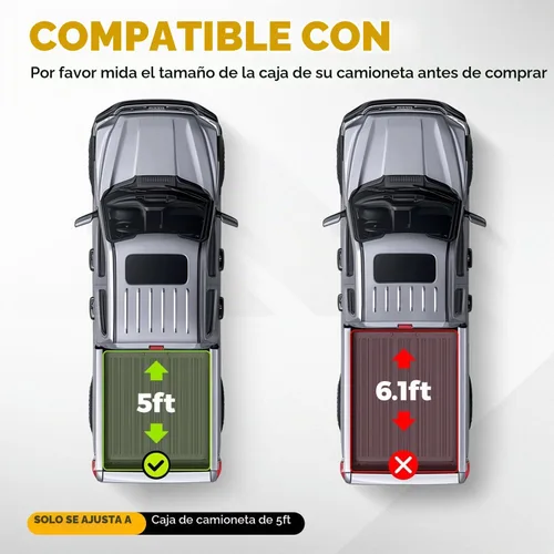 Vista 3 de Auto Dynasty - Cubierta suave de tres pliegues para Nissan Frontier 2005-2025 de 5 pies