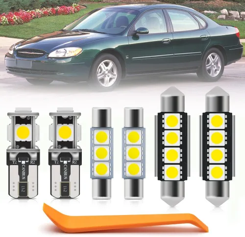 Vista 9 de 13 piezas de kit de bombillas LED interiores para Ford Taurus 2010 2011 2012 2013 2014 2015 2016 2017 2018 2019 Luces de mapa, domo, maletero, placa