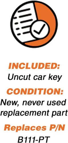 Vista 3 de Repuesto de llave de encendido con transpondedor Discount Keyless, con hoja sin cortar, compatible con ID 46 círculo, Clave Simple