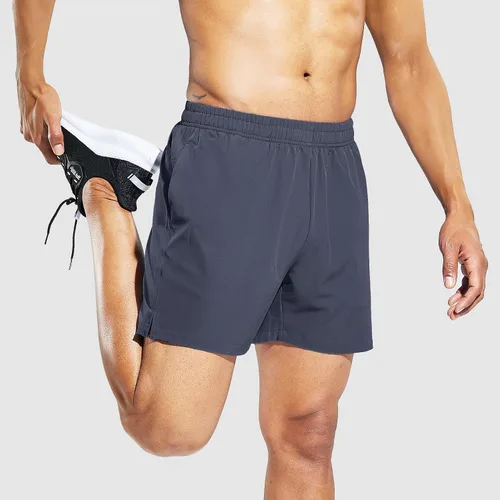 Vista 6 de Haimont Pantalones cortos deportivos para hombre de 5 pulgadas para gimnasio, deportes, entrenamiento activo con bolsillos, secado rápido