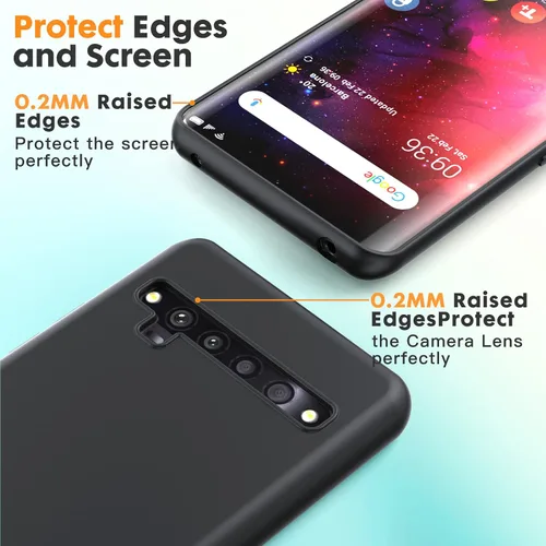 Vista 2 de Dioxide Compatible con TCL 10Pro Funda de silicona TPU suave, a prueba de golpes, antideslizante, funda protectora para cámara, funda delgada