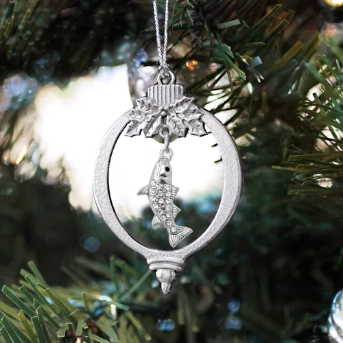 Vista 2 de Inspired Silver Adornos festivos de dije personalizados de plata con joyas de circonita cúbica